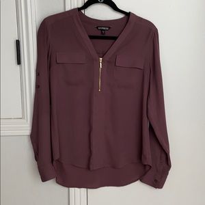 Express Mauve Pullover Blouse